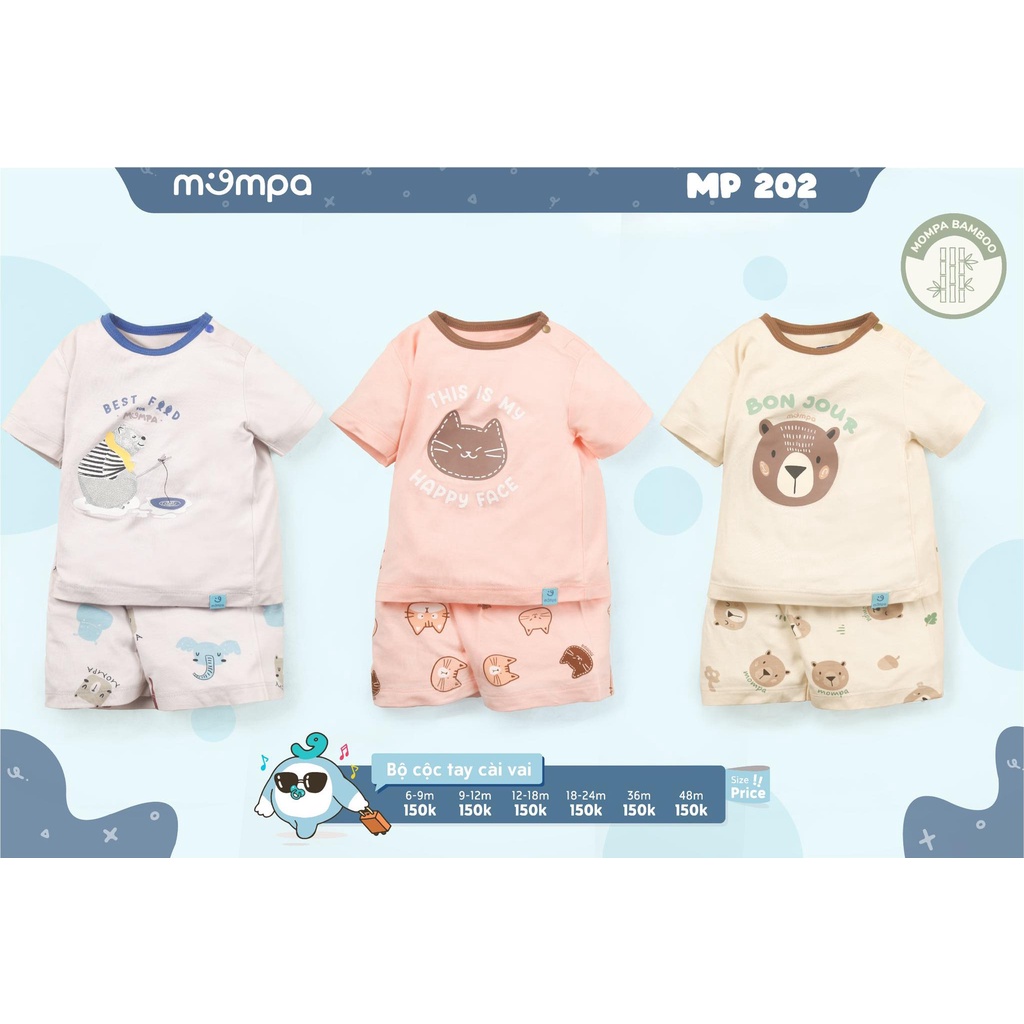 Bộ cộc tay bamboo Mompa