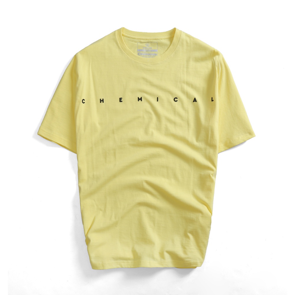 Áo thun cổ tròn UNISEX in chữ Chemical 2104013 vải Cotton co giãn, dày dặn, form rộng - MENFIT