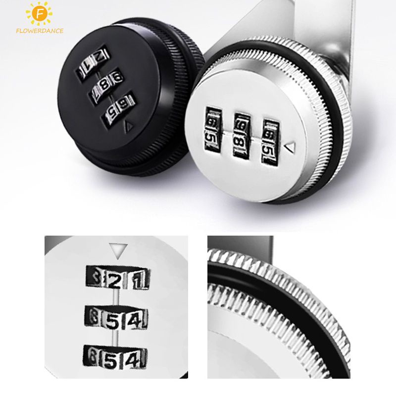 3 Chữ Số Khóa Cam Móc Khóa Mật Khẩu Khóa Ngăn Kéo Mini Hộp Thư Khóa Tủ Cơ Ổ Khóa Tủ Đựng Đồ Cho Hộp Thư Khóa Tủ cửa FLOWERDANCE