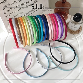 Bờm cài tóc lụa satin băng đô tóc trơn mảnh phong cách Hàn Quốc Siu's Choice-SIUPK8