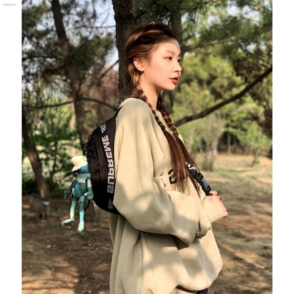 ☽☑▫Round neck sweater women s tide ins spring and autumn thin long-sleeved loose wild street original printing youth jacket ins