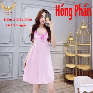 Đầm 2 dây thun lạnh ngủ