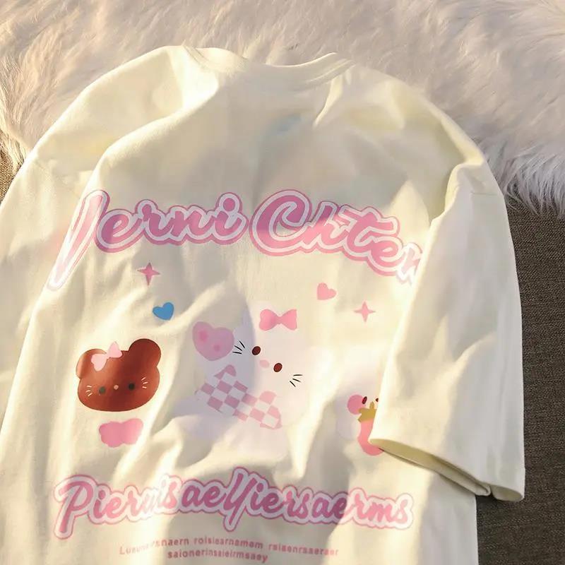 NRVP Áo Thun 100% Cotton Dáng Rộng Thời Trang Hàn Quốc Cho Nữ