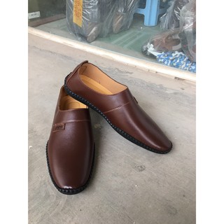 Giày lười giày mọi Nam da bò thật nguyên tấm hàng độc lạ cao cấp kiểu dáng thời trang trẻ đẹp sang trọng BH 12 tháng