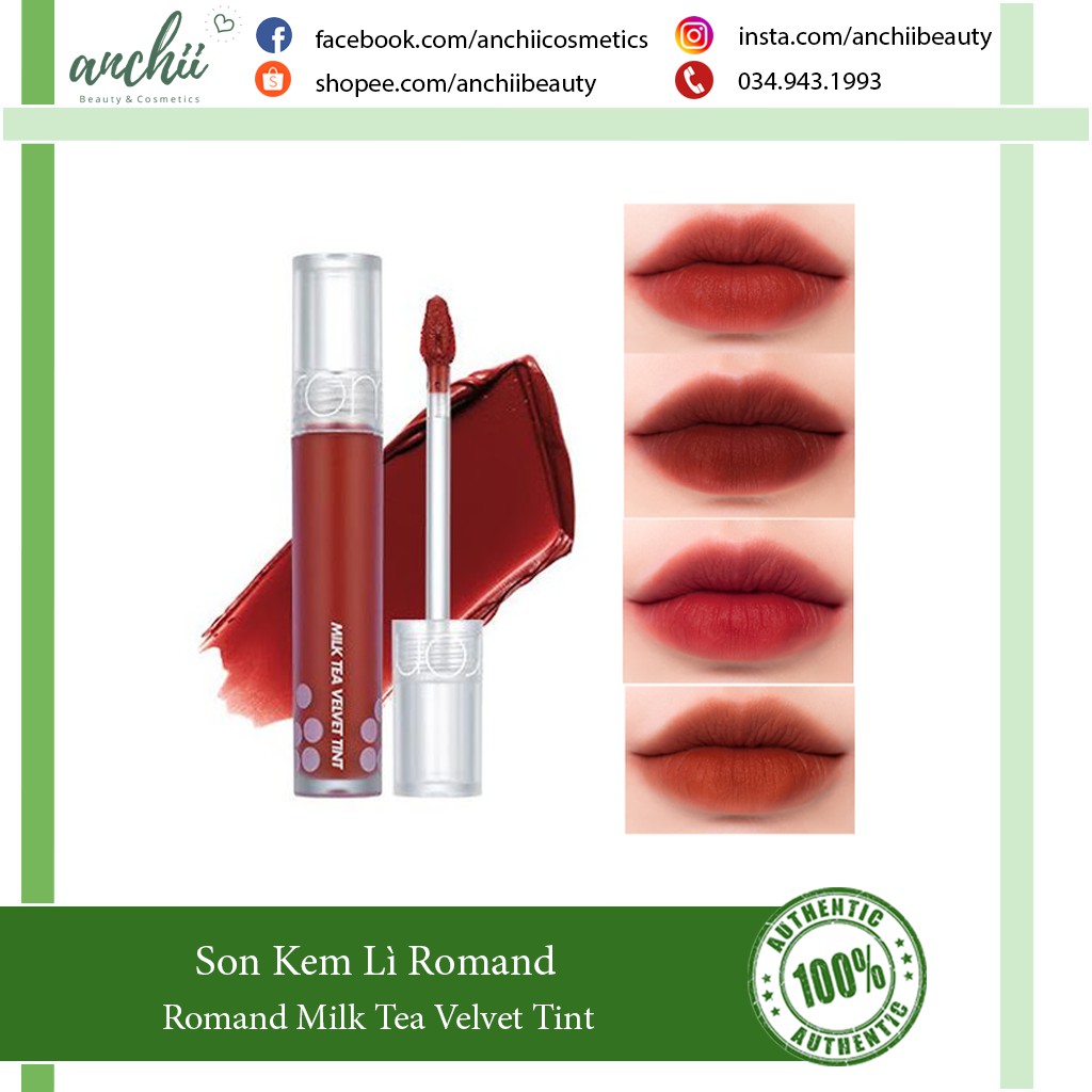 Son Kem Lì Romand Milk Tea Velvet Tint