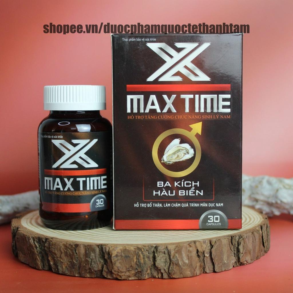 Viên uống hàu biển MAXTIME hỗ trợ trăng cường sinh lý, giảm xuất tính sớm, kéo dài thời gian quan hệ - Hộp 30 viên