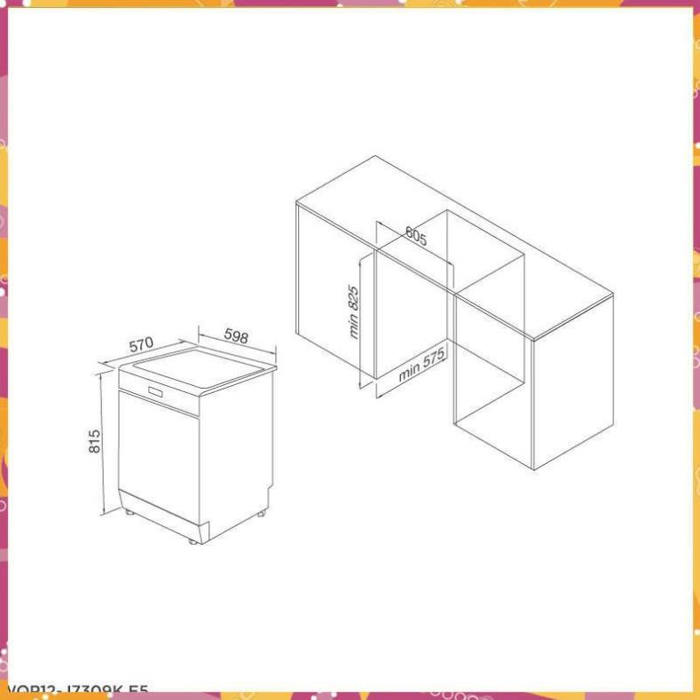 Máy rửa bát âm tủ Malloca WQP12 - J7309K E5 nhập khẩu nguyên chiếc ( Phân Phối Chính Hãng )