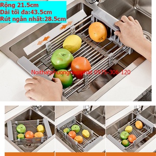 {GIÁ SỐC} Rổ Rút Đa Năng Đựng Trái Cây Thực Phẩm 100% INOX HÀNG ĐÁNH BÓNG ĐẸP KÉO DÀI LẮP VỪA CÁC CHẬU
