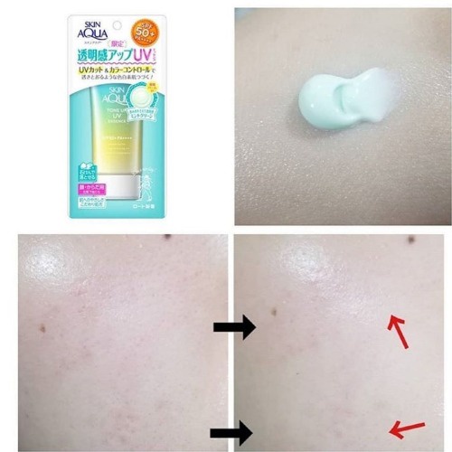Kem Chống Nắng Skin AquaTone up  SPF 50+ PA++++ Màu Xanh Nhật Bản GIÁ TỐT DÙNG THÍCH
