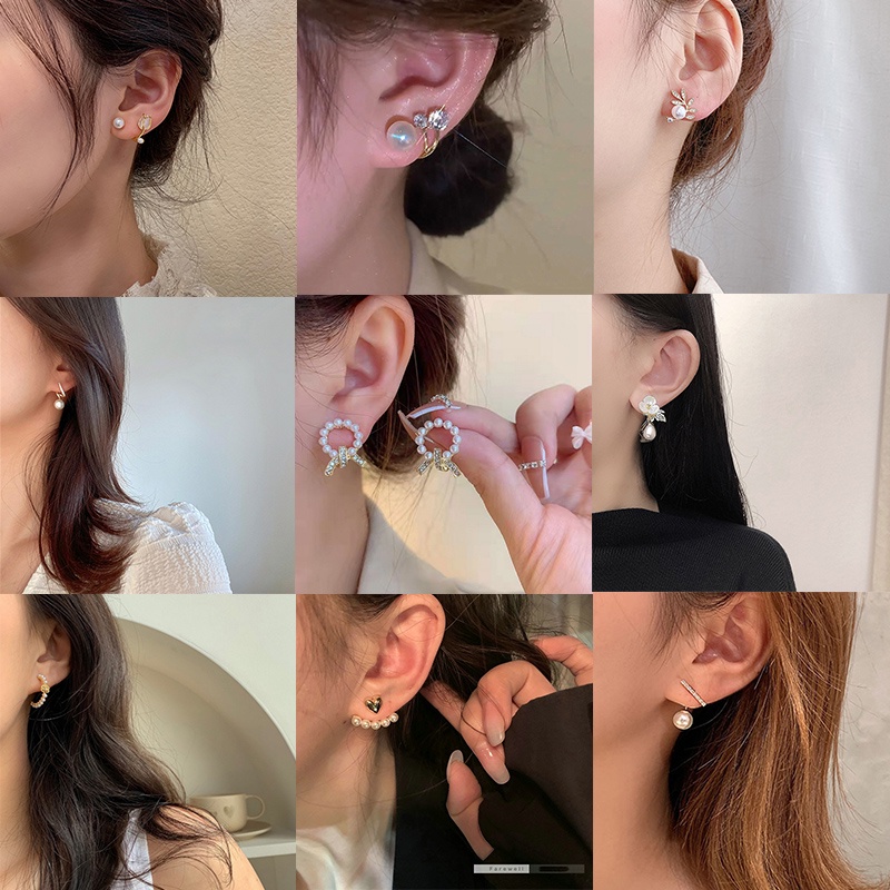 Bông Tai Ngọc Trai Giả Bằng Kim Loại Thời Trang Cho Nữ dreamdiary