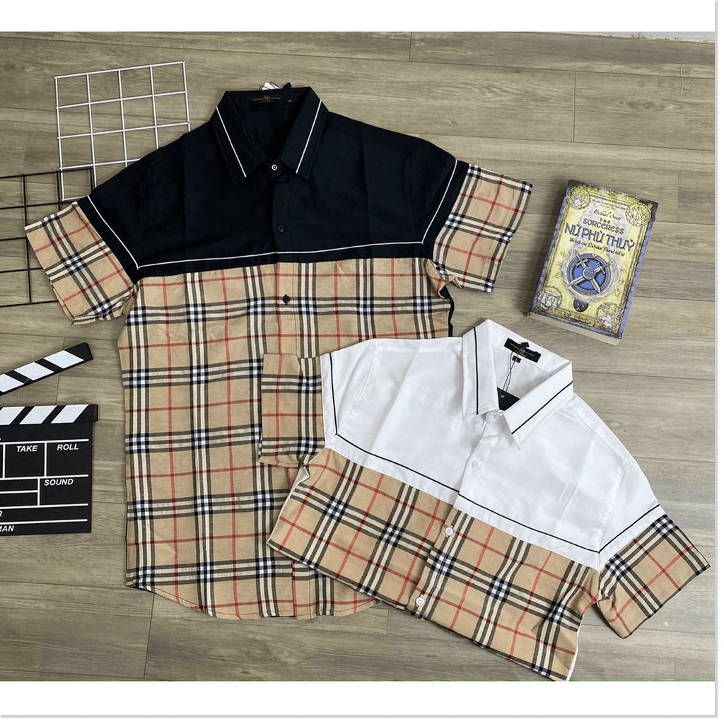 Áo sơ mi 3D phối caro ngắn tay cực đẹp phong cách mới cho ae KOKO MI