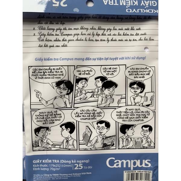 Giấy kiểm tra campus không chấm