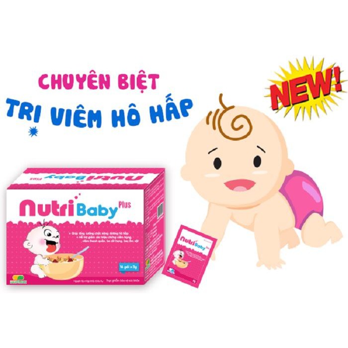Cốm nutri Baby plus - Hỗ trợ tăng cường sức đề kháng cho trẻ em hay bị vim đường hô hấp trên 20 gói