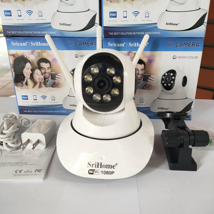 [RẺ NHẤT SÀN] CAMERA 3 RÂU SRIHOME SP029 8LED 2.0Mpx FHD 1080P KHÔNG DÂY - CÓ MÀU BAN ĐÊM | BigBuy360 - bigbuy360.vn