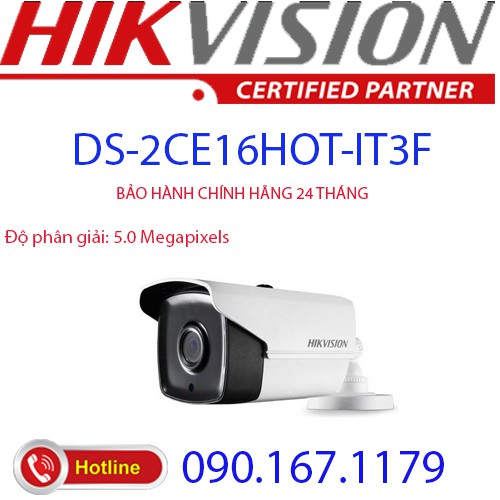 Camera 4 in 1 hồng ngoại 5.0 Megapixel HIKVISION DS-2CE16H0T-IT3F