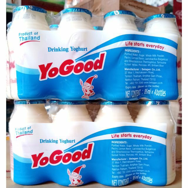 Sữa chua uống tiệt trùng YoGood 85mlx 4 lọ .