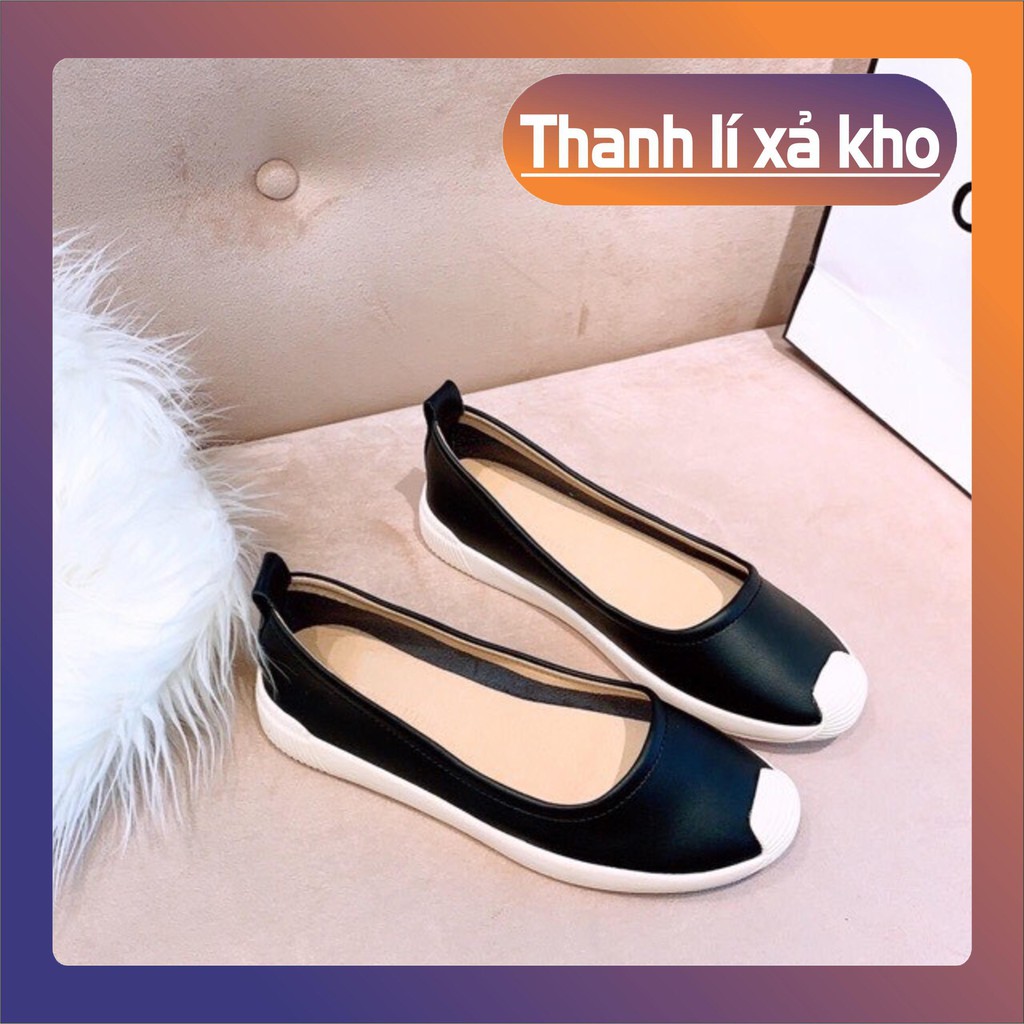 Xả hàng Free ship Giày slip on , giày lười thể thao nữ vá mũi đẹp giá cực tốt