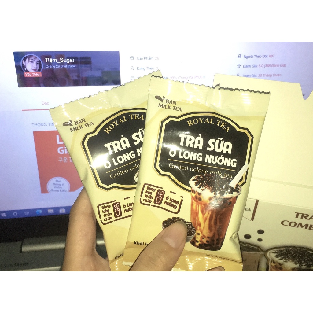 [Combo 03 vị] Trà sữa tự pha BAN MILK TEA, trà sữa trân châu combo 3 vị ( 6 gói trà sữa + 6 gói trân châu)