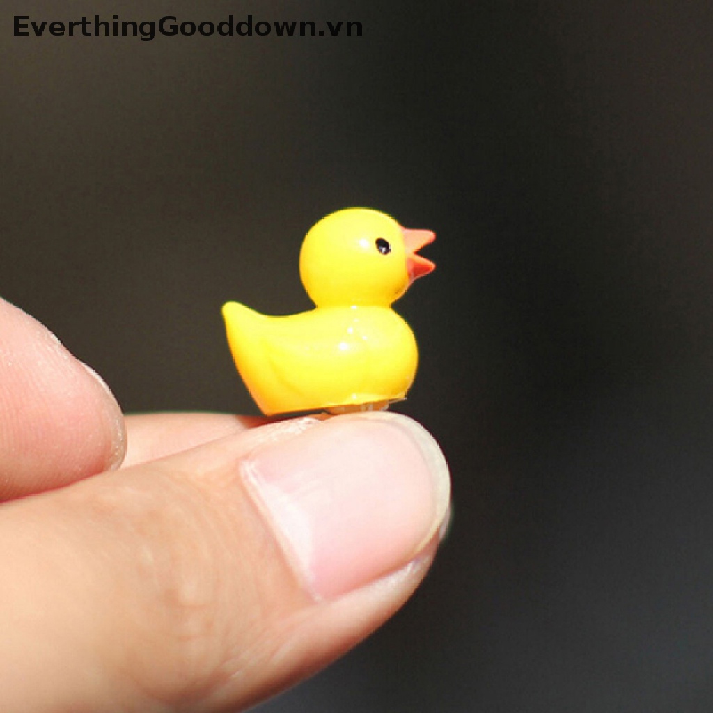 Everthinggooddown Set 6 Tượng Vịt Vàng Trang Trí Tiểu Cảnh