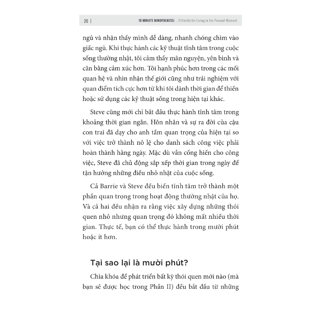 Sách - 10 Phút Tĩnh Tâm - 71 Thói Quen Cân Bằng Cuộc Sống Hiện Đại