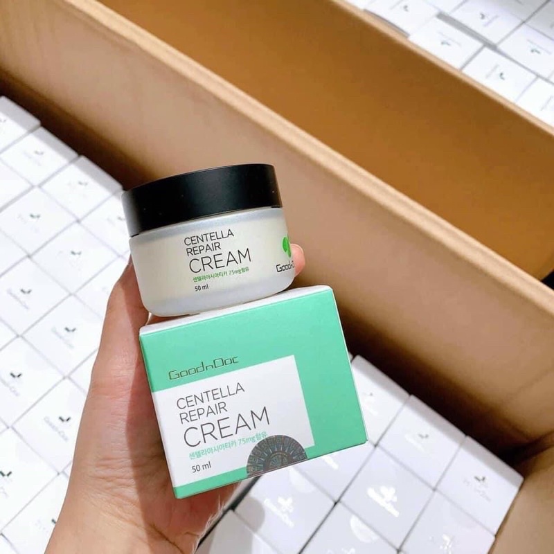 Kem dưỡng phục hồi da Goodndoc Centella Repair Cream 50ml/ Kem dưỡng rau má Goodndoc