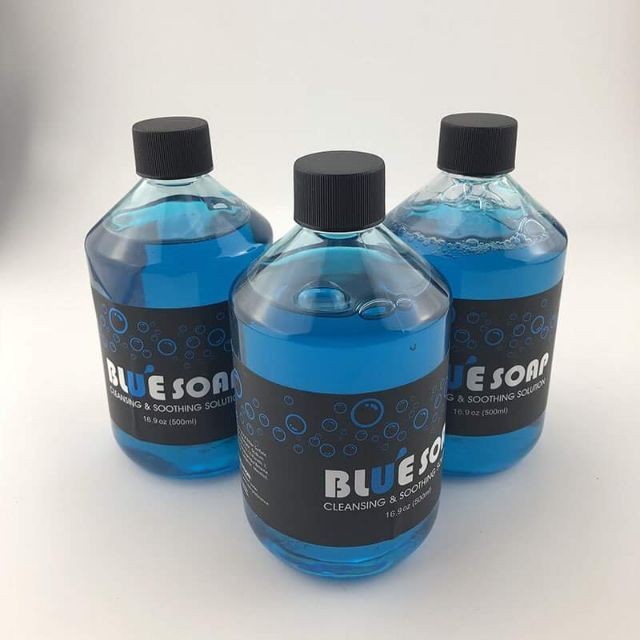 Nước vệ sinh phun xăm Blue Soap 500ml  - Nước lau mực xăm, xà phòng khử trùng rửa hình xăm tatoo
