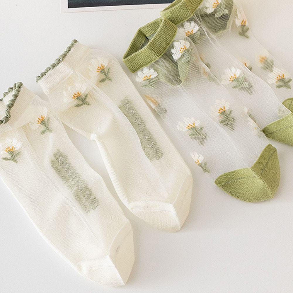 AROMA Vớ Ren Nhún Bèo Phong Cách Lolita Nhật Bản Thời Trang Mùa Hè Thoải Mái Cho Nữ