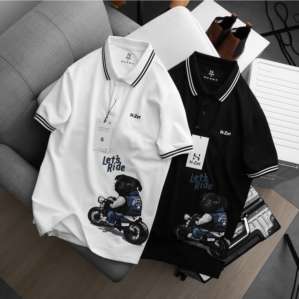 Áo Polo Nam Cổ Bẻ Let's Ride - Chất Vải Polo Cá Sấu Cao Cấp