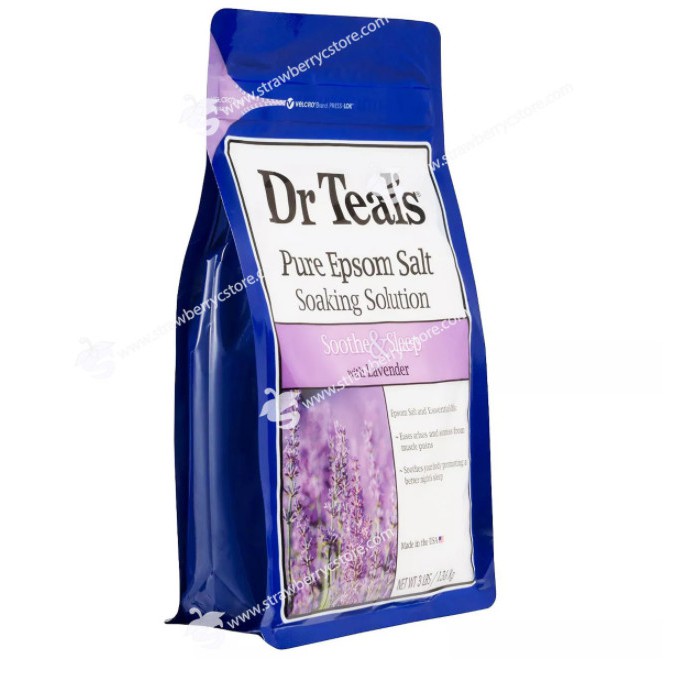 Muối Tắm Xoa Dịu Và Hỗ Trợ Giấc Ngủ Với Tinh Dầu Hoa Oải Hương Dr Teal's Pure Epsom Salt (Gói 1.36kg) - USA