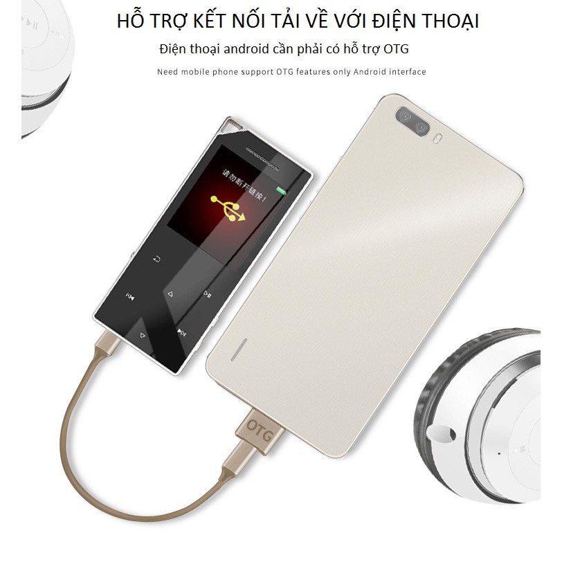 [Mã 254ELSALE giảm 7% đơn 300K] Máy Nghe Nhạc MP3 Bluetooth Ruizu D05 Bộ Nhớ Trong 8GB