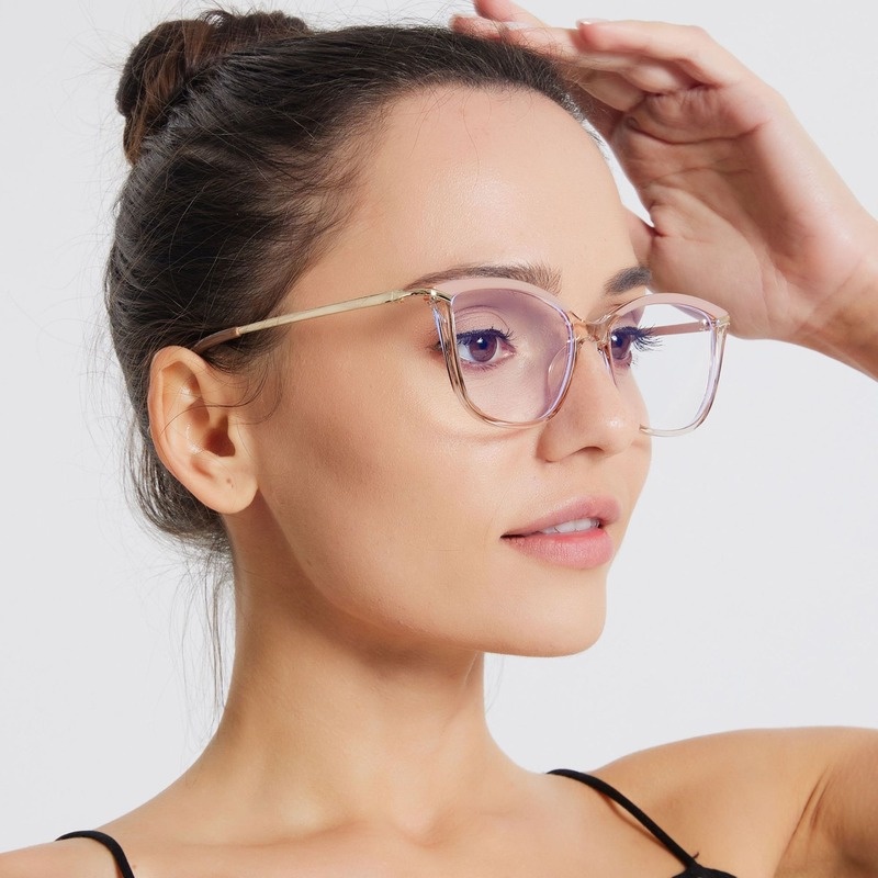 Kính Mát Hình Mắt Mèo Chống Ánh Sáng Xanh TR90 Thời Trang Phương Tây Cho Nữ