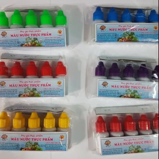 Combo 3 vỉ Màu thực phẩm 60k