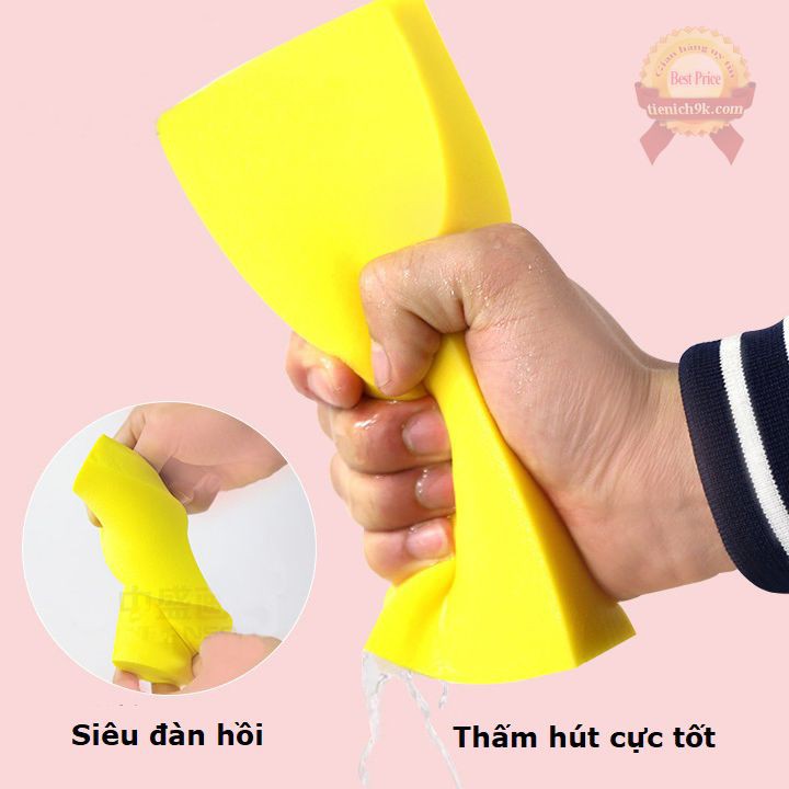 Miếng mút xốp siêu thấm hút lau kính Size Lớn Sauwunder Kiêm bông tắm tạo bọt biển tẩy da chết