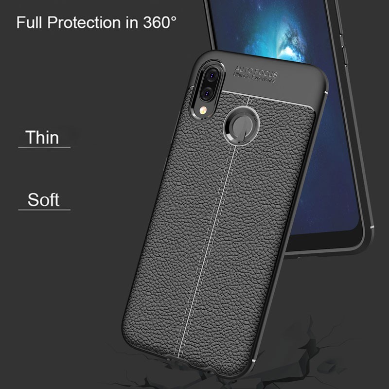 Ốp Lưng Huawei Nova 3e dẻo vân da chống sốc