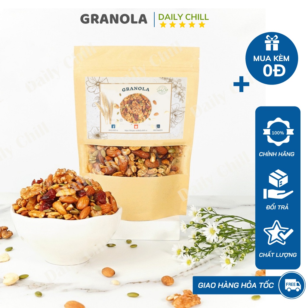 Granola siêu hạt ăn kiêng giảm cân ,Granola ăn kiêng, Ngũ Cốc Ăn Sáng, Mix Hạt giảm cân 500g