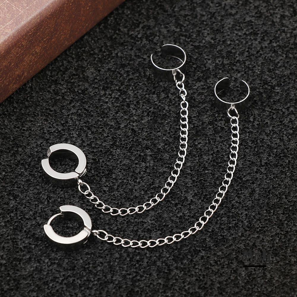 Khuyên Kẹp Tai Giả Bằng Thép Không Gỉ Phong Cách Punk Cá Tính|1 Cái Khuyên Tai Màu Sắc