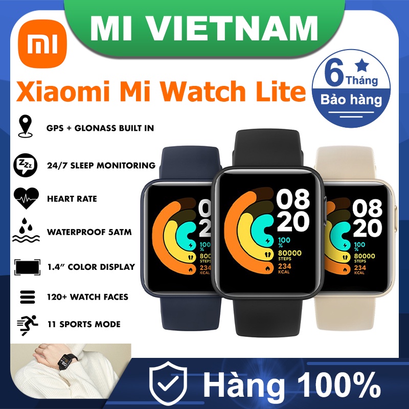 Đồng Hồ Thông Minh Xiaomi Mi Watch Lite Màn hình 1.41 inch Khả năng chống thumbnail