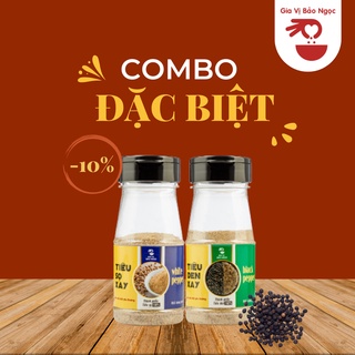 Combo tiêu đen xay - tiêu sọ xay Bảo Ngọc