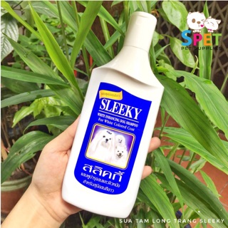 Sữa tắm cho chó lông trắng Sleeky