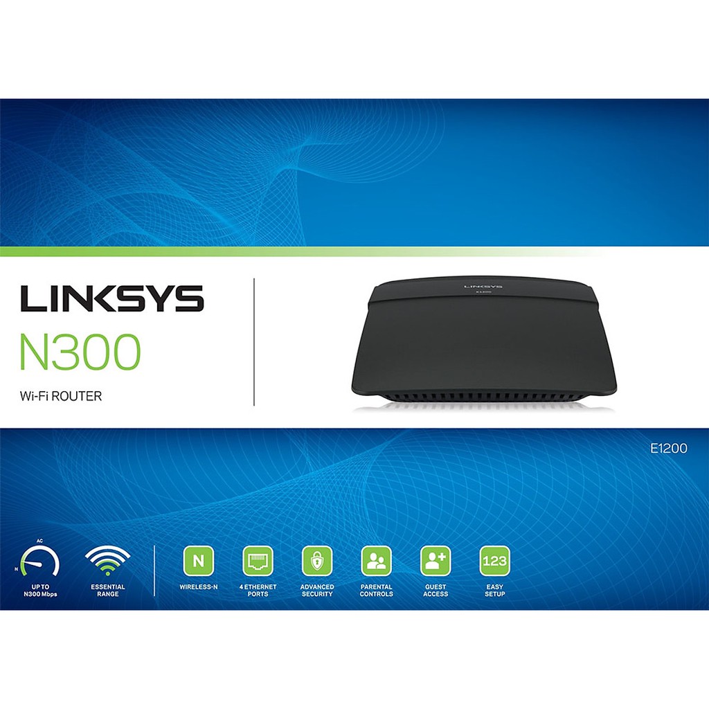  Bộ phát Wifi chuẩn N Linksys E1200 300 Mbps