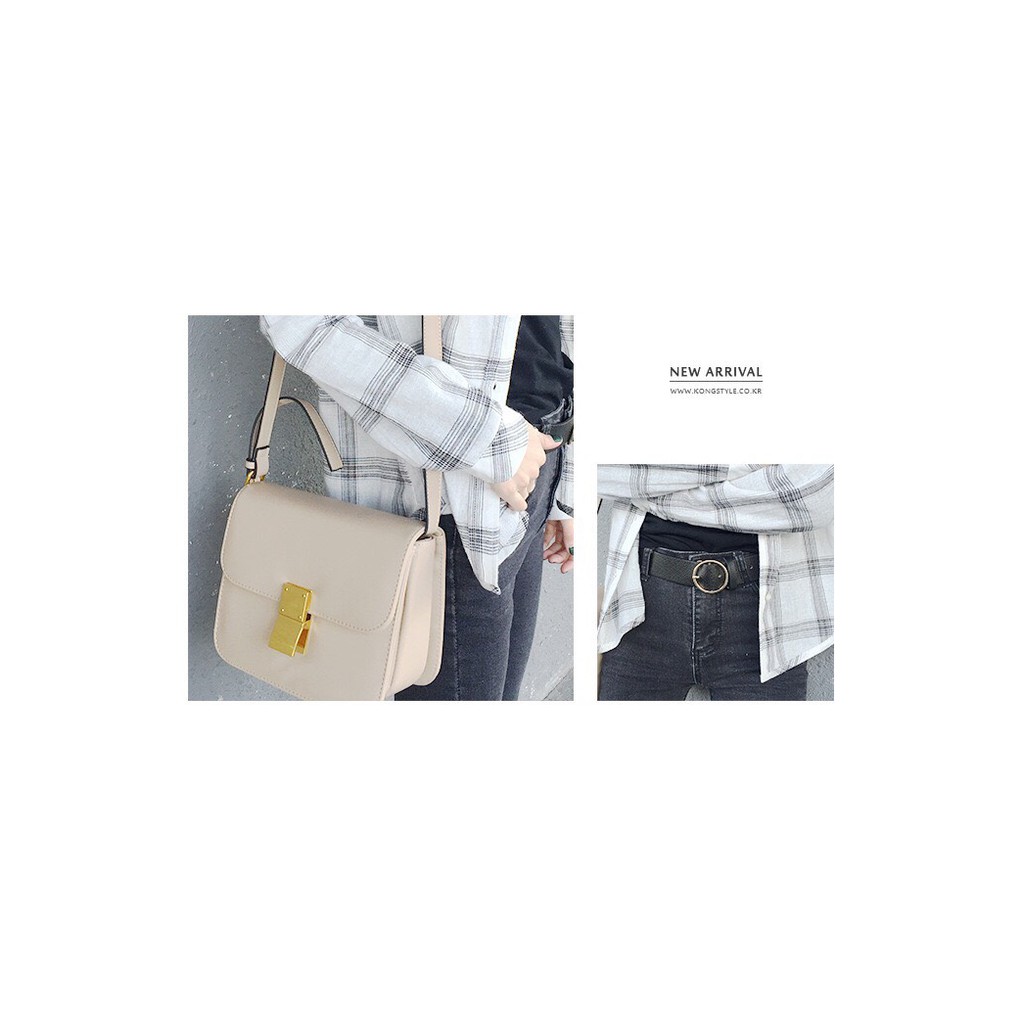 Dây lưng nữ mặt tròn da PU DL4 mayconner