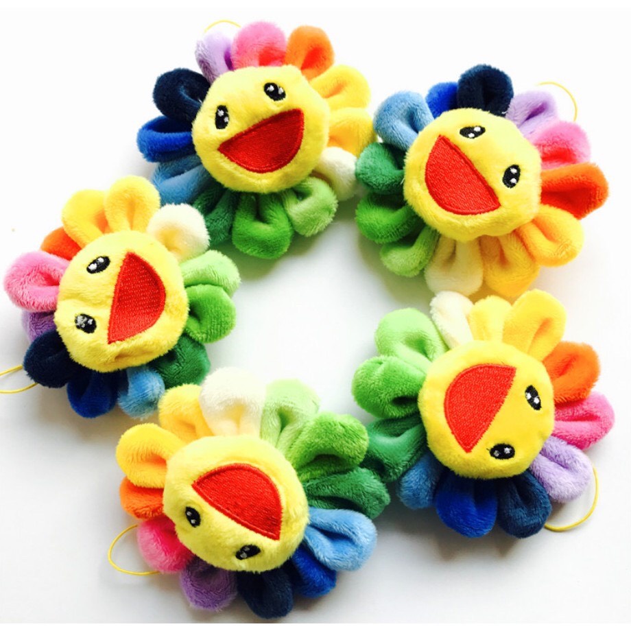 Phụ kiện hoa mặt cười kaikai kiki bảy màu cài balo túi sách quần áo siêu chất