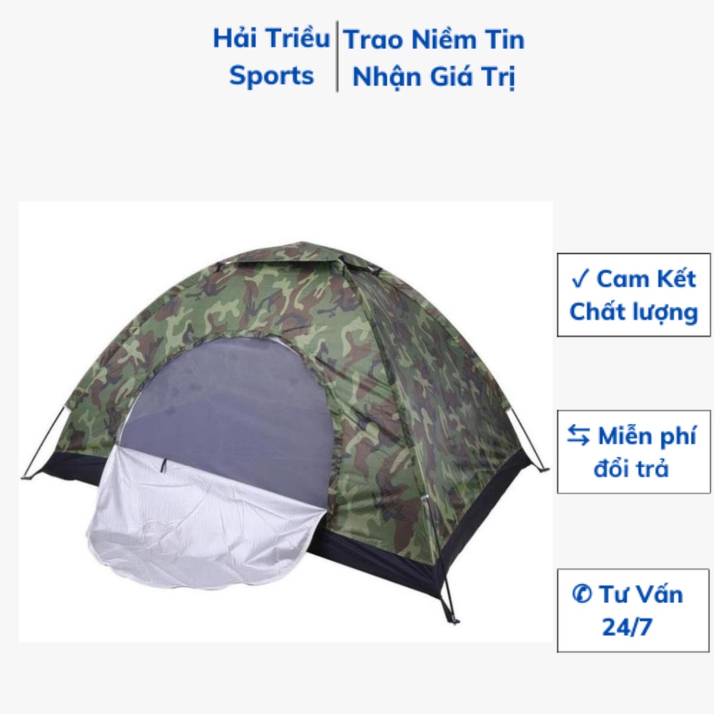 Lều cắm trại chống thấm, Lều cắm trại tự bung 2 cửa có lớp màn chống muỗi momo247 | WebRaoVat - webraovat.net.vn