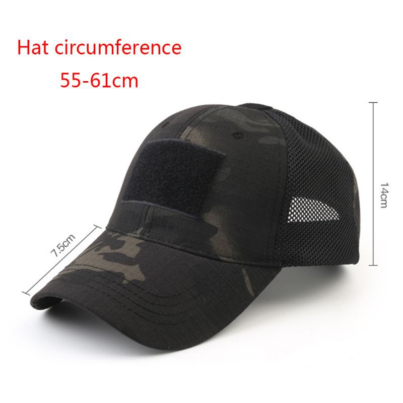 mm Outdoor Camouflage Adjustable Cap Mesh Military Army Airsoft Fishing Hunting Hat