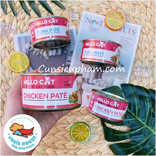 Pate lon Hello cho mèo vị gà/ cá ngừ 190g