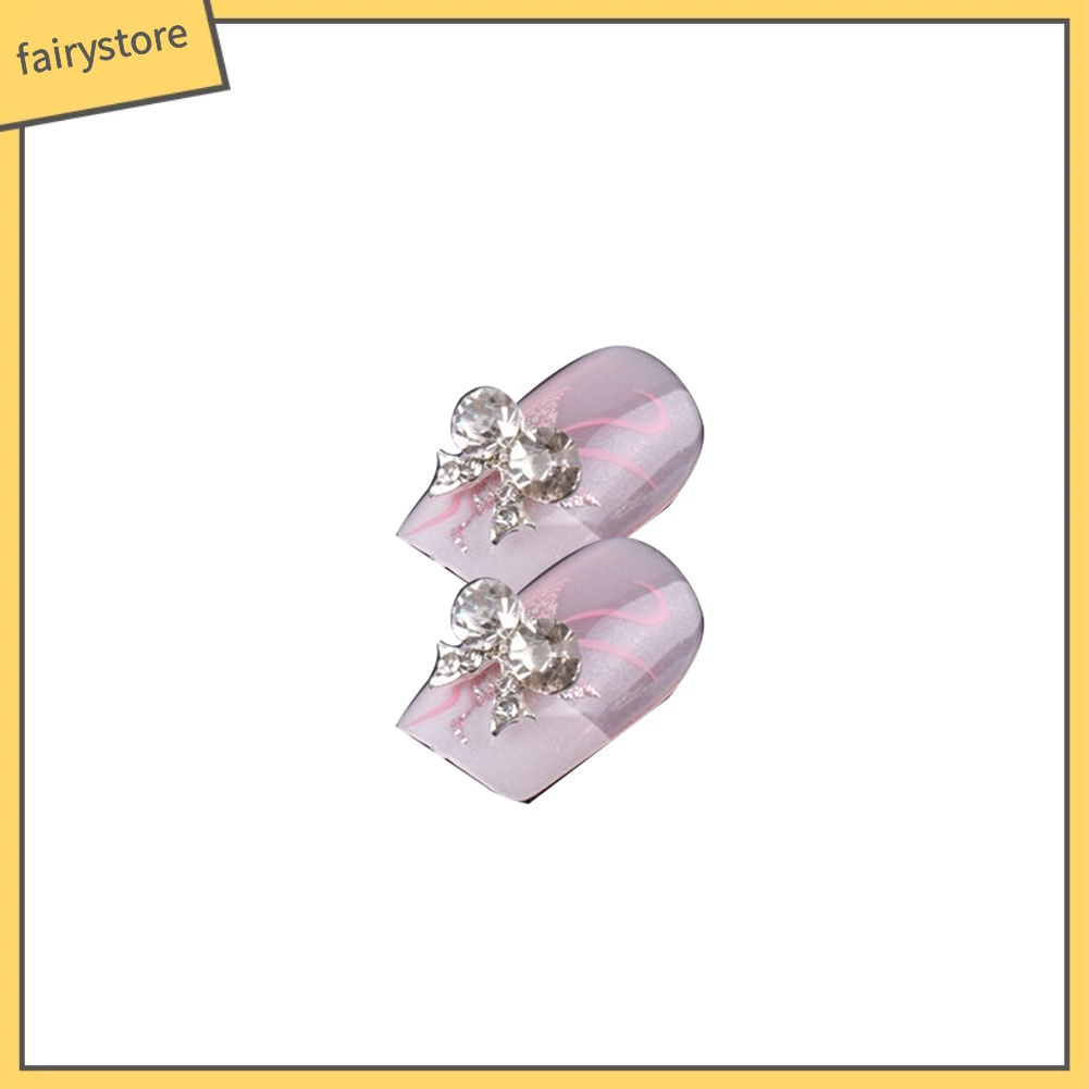 Bộ 10 hạt đính trang trí móng hình nơ xinh xắn