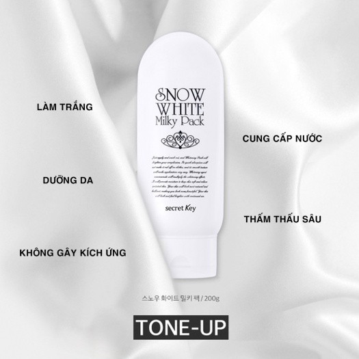 KEM DƯỠNG TRẮNG DA TOÀN THÂN Secret Key Snow White Milky Pack 200g