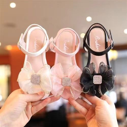 xăng đan bé gái  dép cho bé đi mùa hè nơ bánh bèo siêu điệu êm chân có quai dán chống tuột yy775