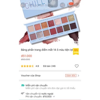 Bảng phấn mắt Chill baby CmaaDu 14 ô màu