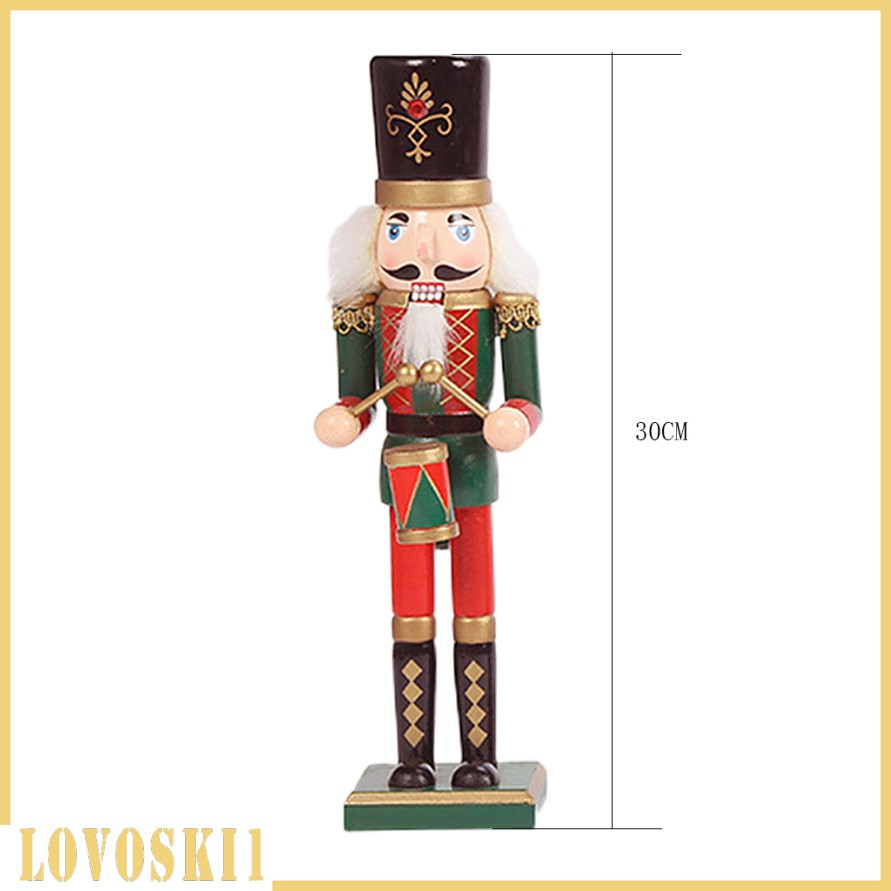 [LOVOSKI1] 12 Inch Christmas Nutcracker Soldier Puppet Toy Arts for Desktop Tree Decor